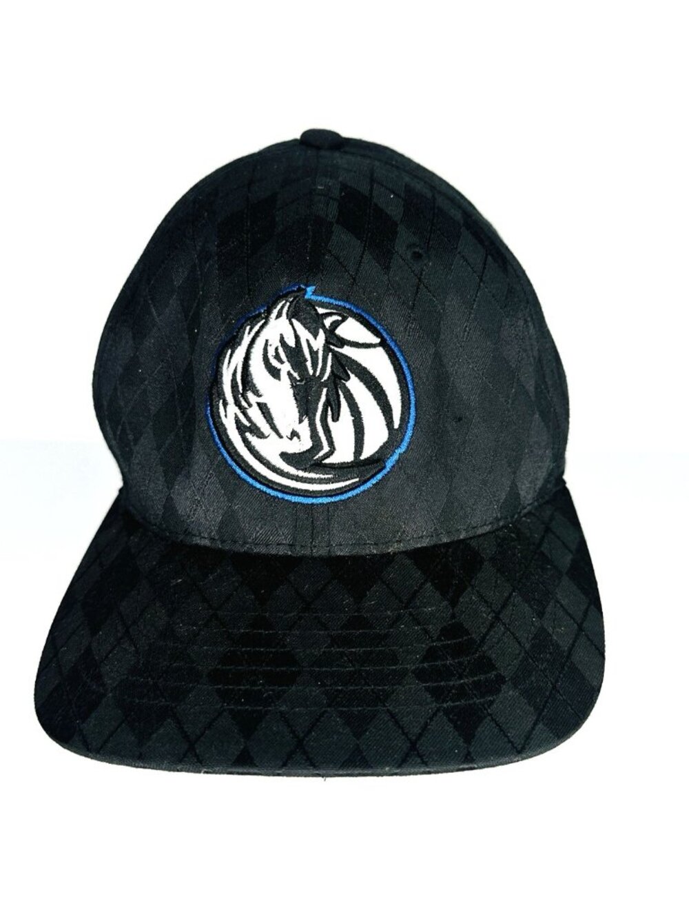 NBA Dallas Mavericks 47 Flexfit Hat Cap Black Harlequin Trucker Texas